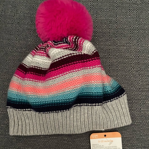 Gymboree baby hat with pink Pom Pom 0-12months - Picture 2 of 2